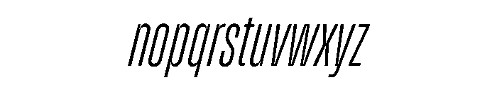 Enfilade4x HairlineOblique Font LOWERCASE