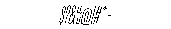 Enfilade8x HairlineOblique Font OTHER CHARS