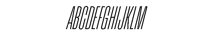 Enfilade8x HairlineOblique Font UPPERCASE