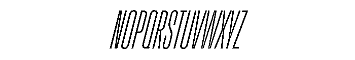 Enfilade8x HairlineOblique Font UPPERCASE