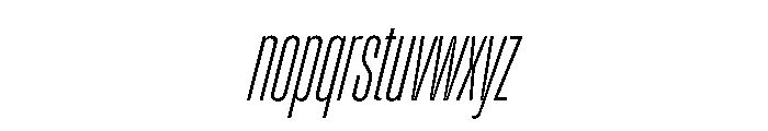 Enfilade8x HairlineOblique Font LOWERCASE