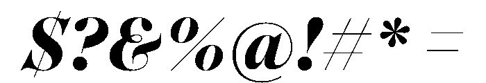 Englisch ExtraboldItalic Font OTHER CHARS