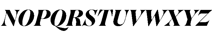 Englisch ExtraboldItalic Font UPPERCASE