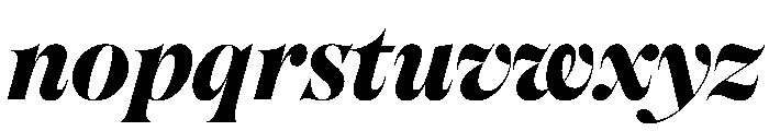 Englisch ExtraboldItalic Font LOWERCASE