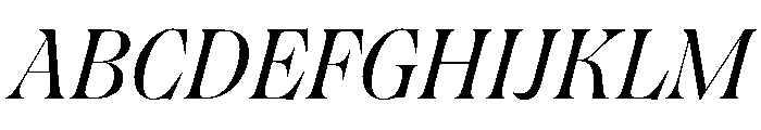Englisch Italic Font UPPERCASE