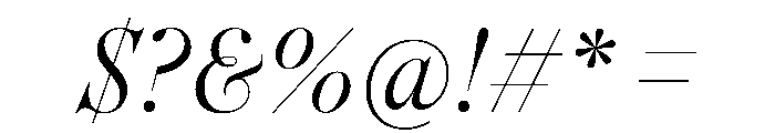 Englisch LightItalic Font OTHER CHARS