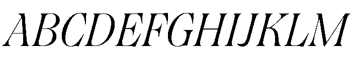 Englisch LightItalic Font UPPERCASE