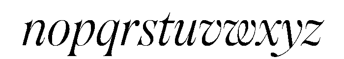 Englisch LightItalic Font LOWERCASE