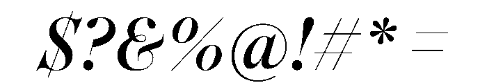 Englisch MediumItalic Font OTHER CHARS