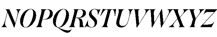 Englisch MediumItalic Font UPPERCASE