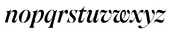 Englisch MediumItalic Font LOWERCASE