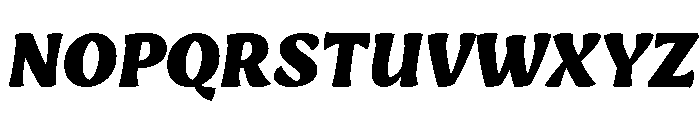 Engria Black Italic Font UPPERCASE