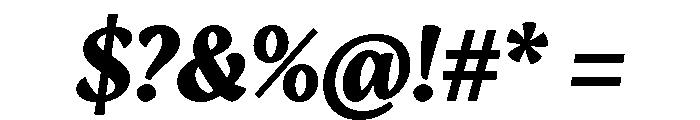 Engria Bold Italic Font OTHER CHARS