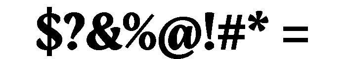 Engria Bold Font OTHER CHARS