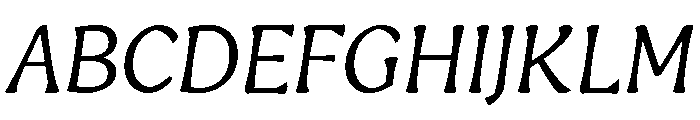 Engria Book Italic Font UPPERCASE