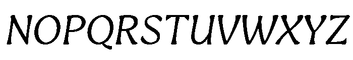 Engria Book Italic Font UPPERCASE