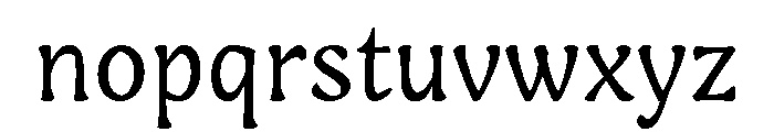 Engria Book Font LOWERCASE