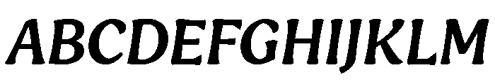 Engria Medium Italic Font UPPERCASE