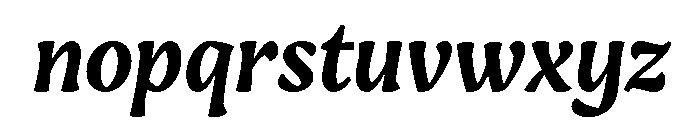 Engria Medium Italic Font LOWERCASE