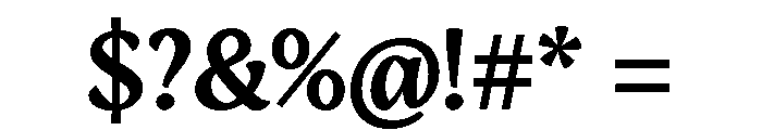 Engria Medium Font OTHER CHARS