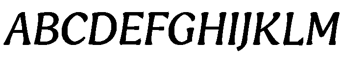 Engria Regular Italic Font UPPERCASE