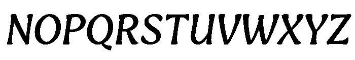Engria Regular Italic Font UPPERCASE