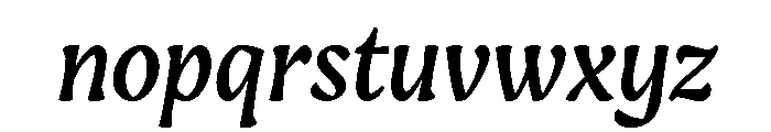 Engria Regular Italic Font LOWERCASE