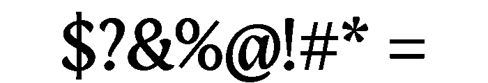 Engria Regular Font OTHER CHARS