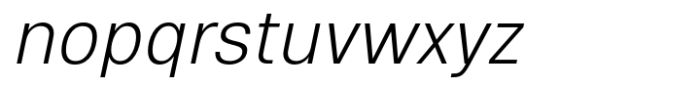 Eolia A Light Italic Font LOWERCASE