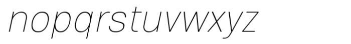Eolia A Thin Italic Font LOWERCASE