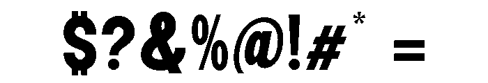 Epigraphy Condensed Black Font OTHER CHARS