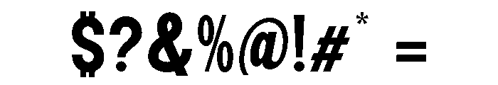 Epigraphy Condensed Extra Bold Font OTHER CHARS