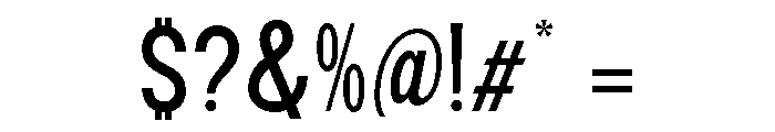 Epigraphy Condensed Medium Font OTHER CHARS