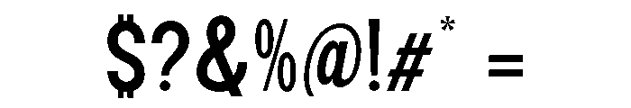 Epigraphy Condensed Semi Bold Font OTHER CHARS