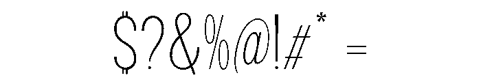 Epigraphy Condensed Thin Font OTHER CHARS