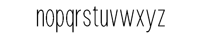 Epigraphy Condensed Thin Font LOWERCASE