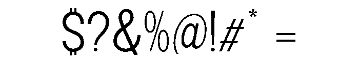 Epigraphy Semi Condensed Light Font OTHER CHARS