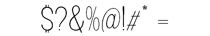 Epigraphy Semi Condensed Thin Font OTHER CHARS