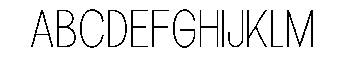 Epigraphy Semi Condensed Thin Font UPPERCASE