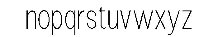 Epigraphy Semi Condensed Thin Font LOWERCASE