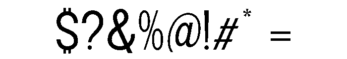 Epigraphy Semi Condensed Font OTHER CHARS