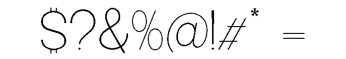 Epigraphy Semi Expanded Thin Font OTHER CHARS