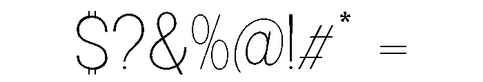 Epigraphy Thin Font OTHER CHARS