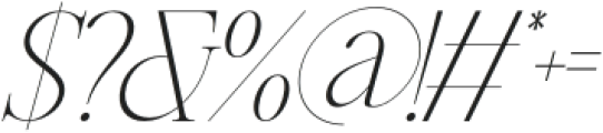Ephoris Thin Italic otf (100) Font OTHER CHARS