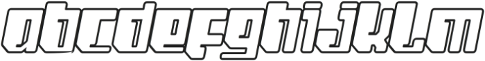 Epoxy Outline Italic otf (400) Font LOWERCASE
