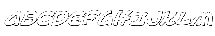 Ephesian 3D Italic Font UPPERCASE