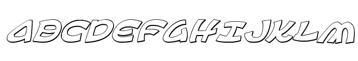 Ephesian 3D Italic Font LOWERCASE