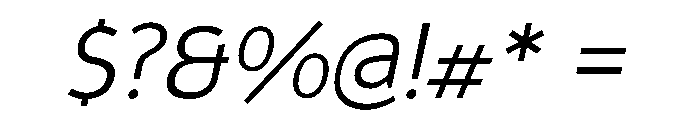 Epunda Sans 300italic Font OTHER CHARS