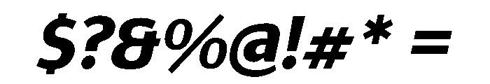 Epunda Sans 800italic Font OTHER CHARS