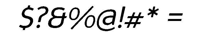 Epunda Sans Italic Font OTHER CHARS